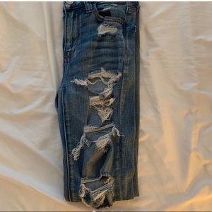 *traded* american eagle distressed jeans